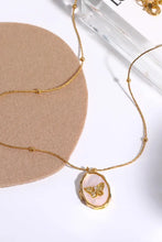 Butterfly Shell Pendant Copper Necklace Necklaces