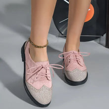 Round Toe Flats Loafers Pink Woman Loafers