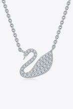 Moissanite Swan 925 Sterling Silver Necklace Silver One Size Necklaces