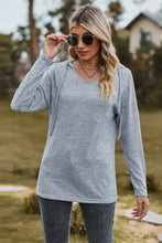 Drawstring Dropped Shoulder Hooded T-Shirt Woman T Shirts