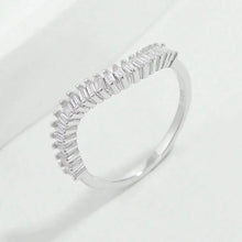 925 Sterling Silver Inlaid Zircon Ring Fashion Jewelry