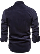 Men's Full Size Button Down Collared Neck Shirt Plus Size Mens Tops