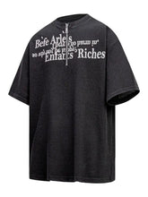 Men's Letter Quarter Zip Short Sleeve T-Shirt Mens Tops