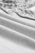 Exposed Seam Leopard Long Sleeve Sweatshirt Woman Sweatshirts