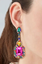 Alloy Rhinestone Dangle Earrings Multicolor One Size Earrings