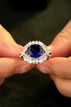 5 Carat Lab-Grown Sapphire Platinum-Plated Ring Rings