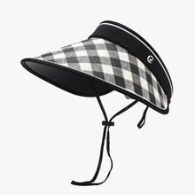 Plaid Natural Grass Adjustable Sun Hat Hats