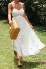 Lace Detail Smocked Midi Cami Dress Casual Dresses