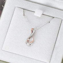 925 Sterling Silver Inlaid Moissanite Infinity Pendant Necklace Necklaces