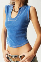 Ribbed Notched Tank Top Tanks & Camis