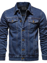 Men's Button Down Long Sleeve Denim Jacket Woman Denim Tops