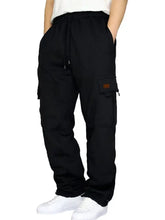 Men's Full Size Drawstring Pants with Pockets Plus Size Black Woman Sweatpants