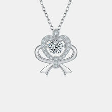 Moissanite 925 Sterling Silver Bow & Heart Necklace Necklaces