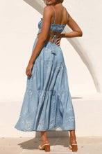 Cutout Printed Sleeveless Midi Cami Dress Casual Dresses