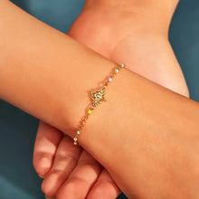 Lotus Shape 18K Gold-Plated Bead Bracelet Necklaces