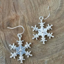 Silver-Plated Snowflakes Earrings Earrings