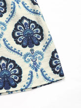 Printed V-Neck Cap Sleeve Dress Casual Dresses