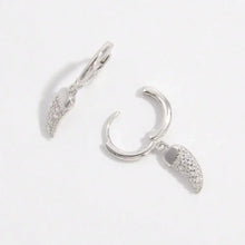 925 Sterling Silver Zircon Chili Shape Earrings Earrings