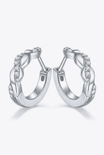 Moissanite Twisted Platinum-Plated Earrings Silver One Size Earrings