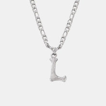 Titanium Steel Letter Pendant Necklace Style L One Size Fashion Jewelry