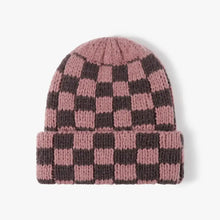 Thermal Checkered Hat Dusty Pink One Size Hats