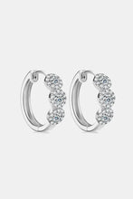 Moissanite 925 Sterling Silver Huggie Earrings Silver One Size Earrings