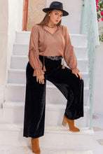 Plus Size Tie Neck Flounce Sleeve Blouse Woman Blouses