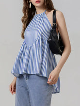 Striped Halter Neck Cami Tanks & Camis