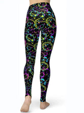 Abstract Print High Waist Active Leggings Woman Leggings