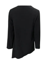 Asymmetrical Neck Long Sleeve Blouse Woman Blouses