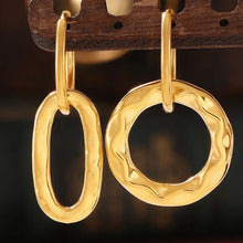 18K Gold-Plated Titanium Steel Annulus Earrings Earrings