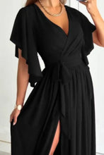 Surplice Flutter Sleeve Maxi Dress Woman Maxi Dress