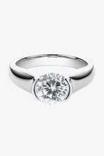 Looking Good 2 Carat Moissanite Platinum-Plated Ring Silver Rings