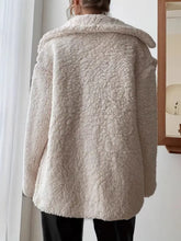 Fuzzy Open Front Long Sleeve Coat Woman Outerwear