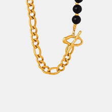 Bead Detail Chunky Chain Necklace Gold One Size Necklaces