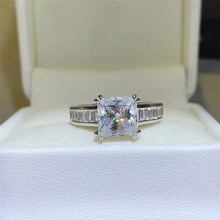 3 Carat Moissanite 925 Sterling Silver Square Shape Ring Rings
