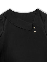 Asymmetrical Neck Long Sleeve Blouse Woman Blouses