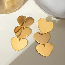 18K Gold-Plated Heart Earrings Earrings
