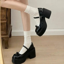 Round Toe Block Heels Loafers Woman Loafers