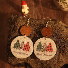 PU Leather Christmas Tree Earrings Earrings