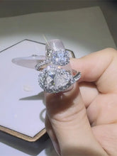 2 Carat Moissanite 925 Sterling Silver Bypass Ring Rings