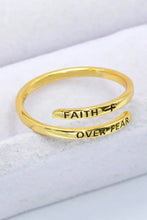 FAITH OVER FEAR Bypass Ring Rings