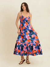 Smocked Back Ruffled Hem Printed Cami Dress Casual Dresses