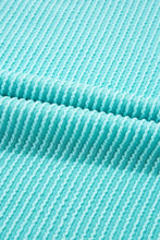 Aqua Ribbed Knit Half Button Henley T Shirt for Women Woman T Shirts