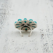 Artificial Turquoise Flower Ring in Silver Alloy Fashion Jewelry Fashion Jewelry