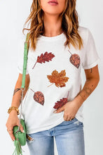 Autumn Leaf White T-Shirt for Women White Woman T Shirts