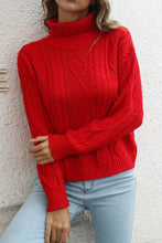 Turtleneck Long Sleeve Sweater Sweater Pullovers
