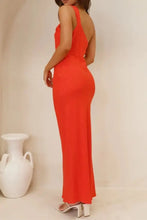 Ruched Single Shoulder Maxi Dress Woman Maxi Dress