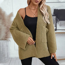 Open Front Long Sleeve Cardigan Woman Outerwear