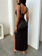 Split Lace Detail Cami Dress Woman Casual Dress